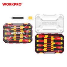 Набор диэлектрическихотверток WORKPRO до 1000В, 8шт Набор диэлектрическихотверток WORKPRO до 1000В, 8шт