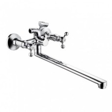 Смеситель GROSS AQUA Yota 7088039C-35L(F) д/ванны с дл. изливом 350 мм, хром Смеситель GROSS AQUA Yota 7088039C-35L(F) д/ванны с дл. изливом 350 мм, хром