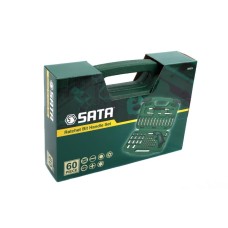 Набор бит + отвертка Sata 1/4" 60 предметов, S09324 Набор бит + отвертка Sata 1/4" 60 предметов, S09324