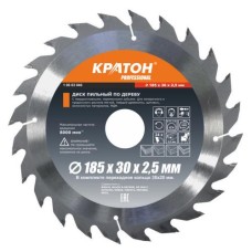 Диск пильный по дереву, быстрый рез Кратон PROFESSIONAL Ø185x30/20/16х2,4 мм, 24Т Диск пильный по дереву, быстрый рез Кратон PROFESSIONAL Ø185x30/20/16х2,4 мм, 24Т