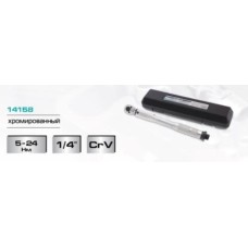 Ключ STELS, динамометрический, хром, CrV, 1/4", 254мм, 5-24Нм