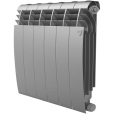 Радиатор отопительный биметаллический Royal Thermo BiLiner 500 /Silver Satin - 6 секц. (серый)
