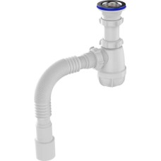 Сифон Aquant для кухни 1 1/2"х40 с метал. решеткой 70 мм с гофротрубой 40х40/50