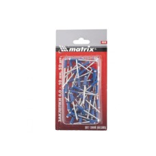 Заклепка MATRIX, вытяжная, 4,0 х 10 мм RAL 5005 (синий), 50 шт