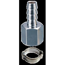 Переходник FUBAG 1/4"F на елочку 10мм с обжимным кольцом 10х15мм Переходник FUBAG 1/4"F на елочку 10мм с обжимным кольцом 10х15мм