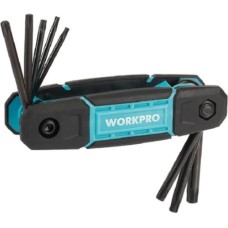 Набор ключей WORKPRO шестигранных TORX, складных, 8шт Набор ключей WORKPRO шестигранных TORX, складных, 8шт