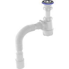 Сифон Aquant для умывальника 1 1/4"х40 с металлической решеткой с гофротрубой 40х40/50