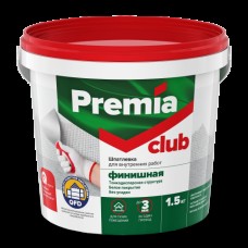 Шпатлевка PREMIA Club финишная д/внутренних работ 1,5кг ведро Шпатлевка PREMIA Club финишная д/внутренних работ 1,5кг ведро