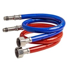 Комплект подводок для смес I-TECH (2 шт) 1/2"хМ10 (18/35 мм), 60 см, сталь+ПВХ красная/синяя Комплект подводок для смес I-TECH (2 шт) 1/2"хМ10 (18/35 мм), 60 см, сталь+ПВХ красная/синяя