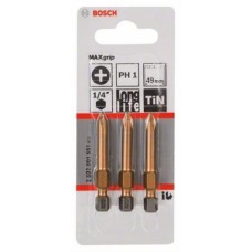 Набор бит BOSCH PH1, TIN, 49мм, 3шт