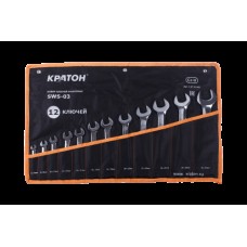Набор ключей рожковых Кратон SWS-03 12 пр. Набор ключей рожковых Кратон SWS-03 12 пр.