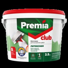 Шпатлевка PREMIA Club латексная д/внутренних работ 3,5кг ведро Шпатлевка PREMIA Club латексная д/внутренних работ 3,5кг ведро