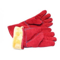 Краги сварщика спилковые, пятипалые, утепленные с иск. мехом, красные RX4006 Краги сварщика спилковые, пятипалые, утепленные с иск. мехом, красные RX4006