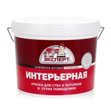 Краска ВД Эксперт, супербелая, интерьерная, 7кг Краска ВД Эксперт, супербелая, интерьерная, 7кг