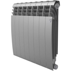 Радиатор отопительный биметаллический Royal Thermo BiLiner 500 /Silver Satin - 8 секц. (серый)