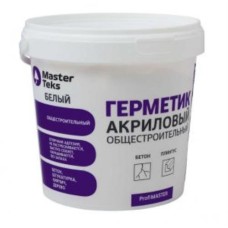 Герметик акрил MasterTeks ProfiMaster общестроительный белый 0,9л ведро Герметик акрил MasterTeks ProfiMaster общестроительный белый 0,9л ведро