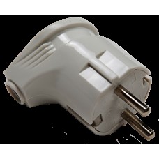 Вилка угловая с з/к 16А белая 4110 IN HOME