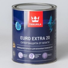 Краска ВД TIKKURILA ЕВРО-20 Extra,моющаяся,для влажных помещений,полуматовая 0.9л Краска ВД TIKKURILA ЕВРО-20 Extra,моющаяся,для влажных помещений,полуматовая 0.9л