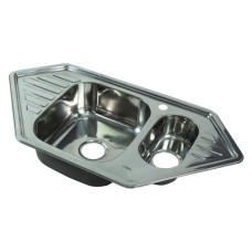 Мойка I-TECH двойная с сушилкой с двух сторон 950х500х205х0,8 пол Мойка I-TECH двойная с сушилкой с двух сторон 950х500х205х0,8 пол