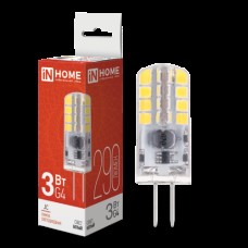 Лампа светодиодная LED-JC 3Вт 12В G4 4000К 290Лм IN HOME