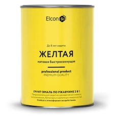 Грунт-эмаль Elcon по ржавчине жёлтая матовая 0,8кг