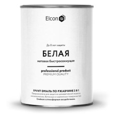 Грунт-эмаль Elcon по ржавчине белая матовая 0,8кг
