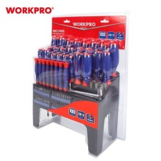 Набор отверток и бит WORKPRO, 100шт, на подставке