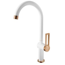 Смеситель для кухни I-TECH, DORADO 40, однорычажный, белый/золото, гайка Смеситель для кухни I-TECH, DORADO 40, однорычажный, белый/золото, гайка