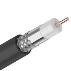 Кабель телевизионный RG-6U, 75 Ом, CCS/(оплётка Al 64%), чёрный Кабель телевизионный RG-6U, 75 Ом, CCS/(оплётка Al 64%), чёрный