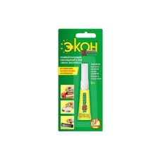 Клей ЭКОН Экспресс, секундный на блист карте, 3г Клей ЭКОН Экспресс, секундный на блист карте, 3г