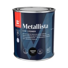 Краска TIKKURILA METALLISTA по ржавчине, глянцевая, черная 0,8л Краска TIKKURILA METALLISTA по ржавчине, глянцевая, черная 0,8л