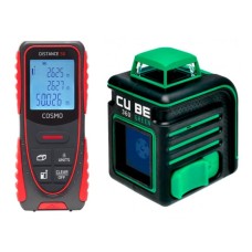 Комплект лазерный уровень ADA CUBE 360 GREEN Professional Edition + Лазерный дальномер ADA COSMO 50 Комплект лазерный уровень ADA CUBE 360 GREEN Professional Edition + Лазерный дальномер ADA COSMO 50