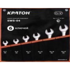 Набор ключей рожковых Кратон SWS-06 6 пр. Набор ключей рожковых Кратон SWS-06 6 пр.