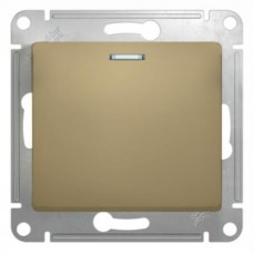 Выключатель GLOSSA 1 кл с подсветкой, 10АХ, механизм ТИТАН Выключатель GLOSSA 1 кл с подсветкой, 10АХ, механизм ТИТАН