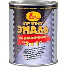 Грунт-эмаль Новобытхим 3 в 1, по ржавчине, желтая, 1л Грунт-эмаль Новобытхим 3 в 1, по ржавчине, желтая, 1л