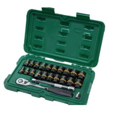 Набор инструментов Sata для работы с поврежденными гайками 1/4"+ 3/8" 23 пр., S09138 Набор инструментов Sata для работы с поврежденными гайками 1/4"+ 3/8" 23 пр., S09138