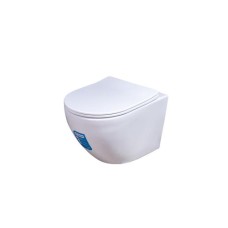 Унитаз I-TECH подвесной, безободковый, тип смыва "торнадо", со стульчаком с микролифтом, 480*362*357мм