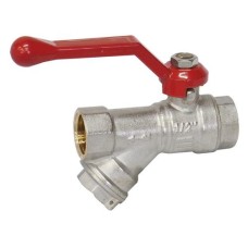 Кран шаровой с фильтром I-TECH FF (ВР-ВР) 3/4", ручка