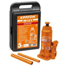 Домкрат бутылочный в кейсе Кратон HBJ-5.0-K Домкрат бутылочный в кейсе Кратон HBJ-5.0-K