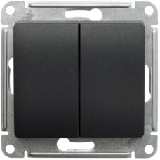 Выключатель GLOSSA 2кл, 10АХ, механизм, АНТРАЦИТ Выключатель GLOSSA 2кл, 10АХ, механизм, АНТРАЦИТ
