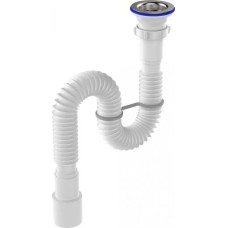 Гофросифон Aquant 1 1/2"х40/50 удлиненный с метал. решеткой (min 335мм - max 1275мм) Гофросифон Aquant 1 1/2"х40/50 удлиненный с метал. решеткой (min 335мм - max 1275мм)