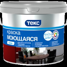 Краска ВД ТЕКС Профи, супербел, моющ, 1,8 л/2,8кг