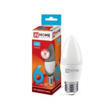 Лампа светодиодная LED-СВЕЧА-VC 6Вт 230В Е27 4000К 480Лм IN HOME Лампа светодиодная LED-СВЕЧА-VC 6Вт 230В Е27 4000К 480Лм IN HOME