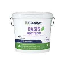 Краска ВД FINNCOLOR OASIS BATHROOM А, стойкая к мытью краска для влажных помещений п/матовая, 2,7л Краска ВД FINNCOLOR OASIS BATHROOM А, стойкая к мытью краска для влажных помещений п/матовая, 2,7л