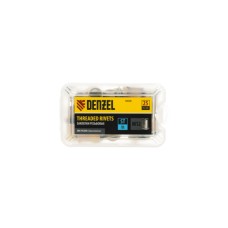Заклепки Denzel резьбовые, стальные, оцинкованные, М12, кейс, 25 шт Заклепки Denzel резьбовые, стальные, оцинкованные, М12, кейс, 25 шт