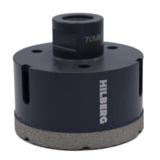 Коронка алмазная Hilberg Super Hard,70 мм 6ТМ14,для УШМ (керамогранит, гранит) Коронка алмазная Hilberg Super Hard,70 мм 6ТМ14,для УШМ (керамогранит, гранит)