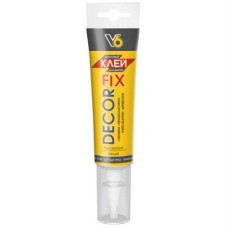 Клей жидкие гвозди V6 DECOR FIX акриловый, белый,100гр Клей жидкие гвозди V6 DECOR FIX акриловый, белый,100гр