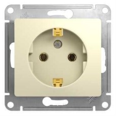 Розетка GLOSSA с/з,16А, механизм, БЕЖЕВЫЙ Розетка GLOSSA с/з,16А, механизм, БЕЖЕВЫЙ