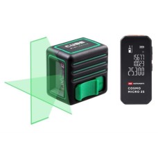 Комплект Лазерный уровень ADA CUBE MINI GREEN Basic Edition + Дальномер лазерный ADA Cosmo MICRO 25 Комплект Лазерный уровень ADA CUBE MINI GREEN Basic Edition + Дальномер лазерный ADA Cosmo MICRO 25