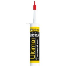 Клей жидкие гвозди №300 Ultima, для внешн и внутр работ, прозрач, 300г